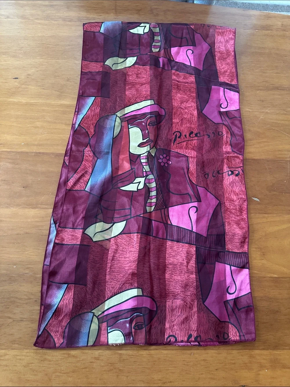 Pablo Picasso Scarf Abstract Art 52” X 14”